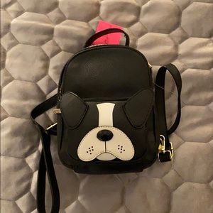 Betsey Johnson Boston Terrier Backpack purse